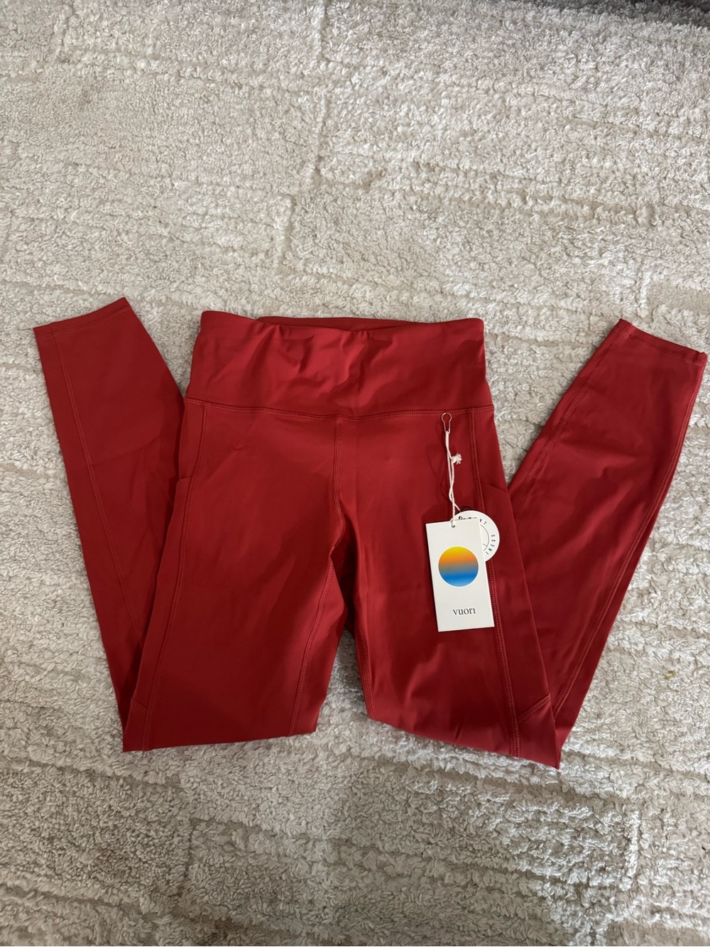 Vuori Red Leggings - High Waist Active Bottoms